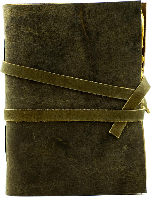 OVERDOSE Deckle Brown Leather Journal 6/8