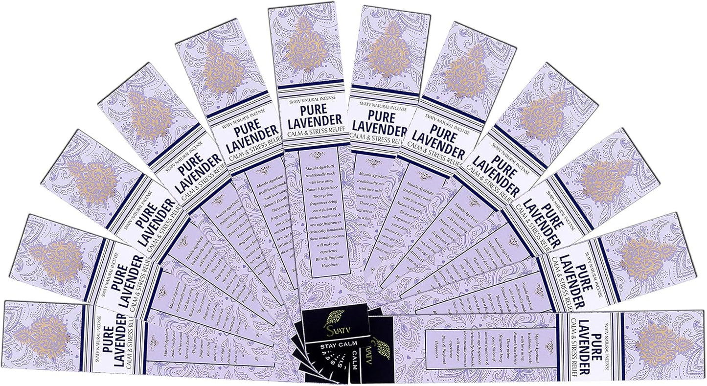 SVATV INCENSE STICK LAVENDER 15GM (PACK OF 12)