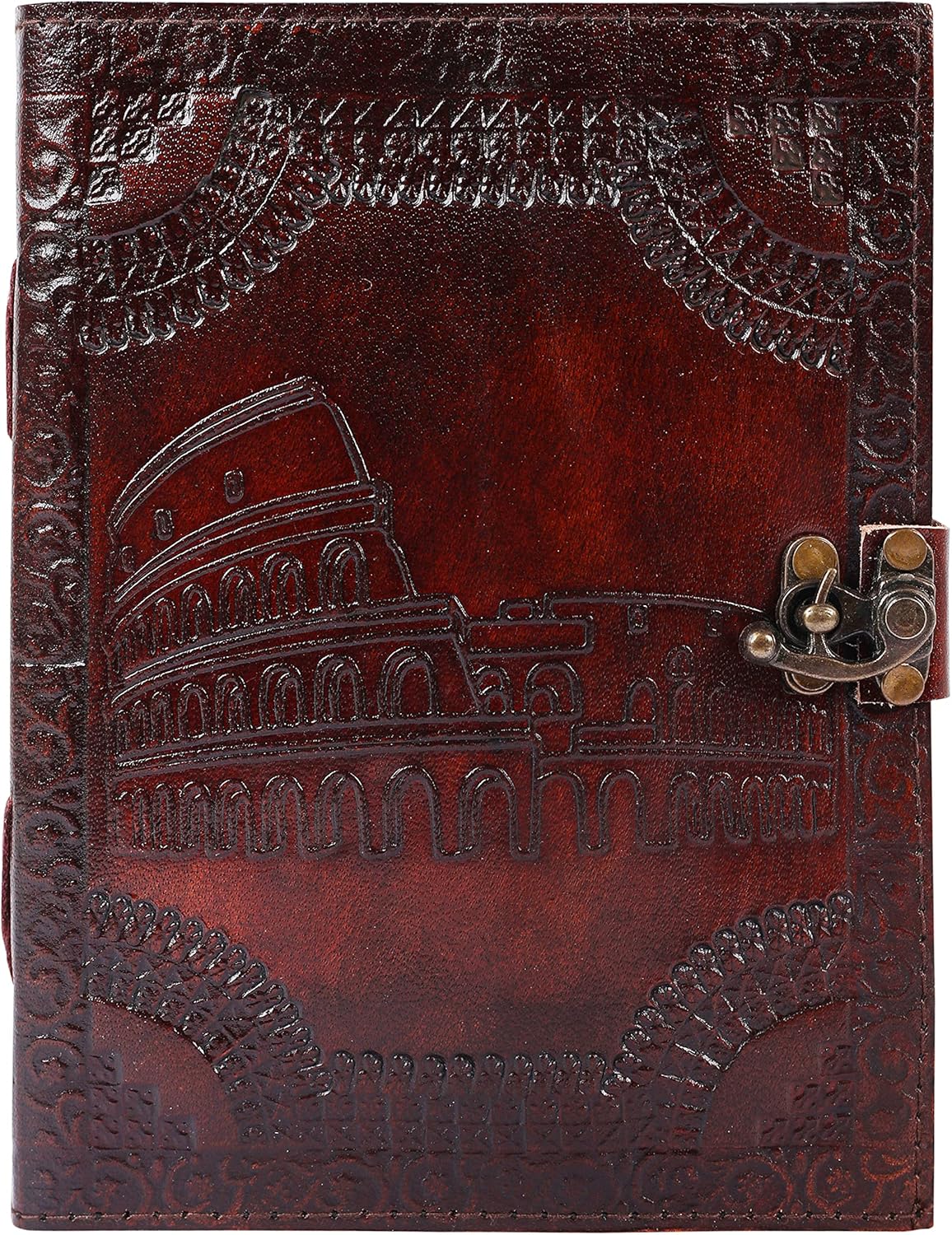 OVERDOSE Colosseum Brown Leather Journal 5/7