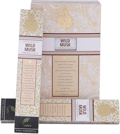 SVATV INCENSE STICK WILD MUSK 15GM (PACK OF 2)