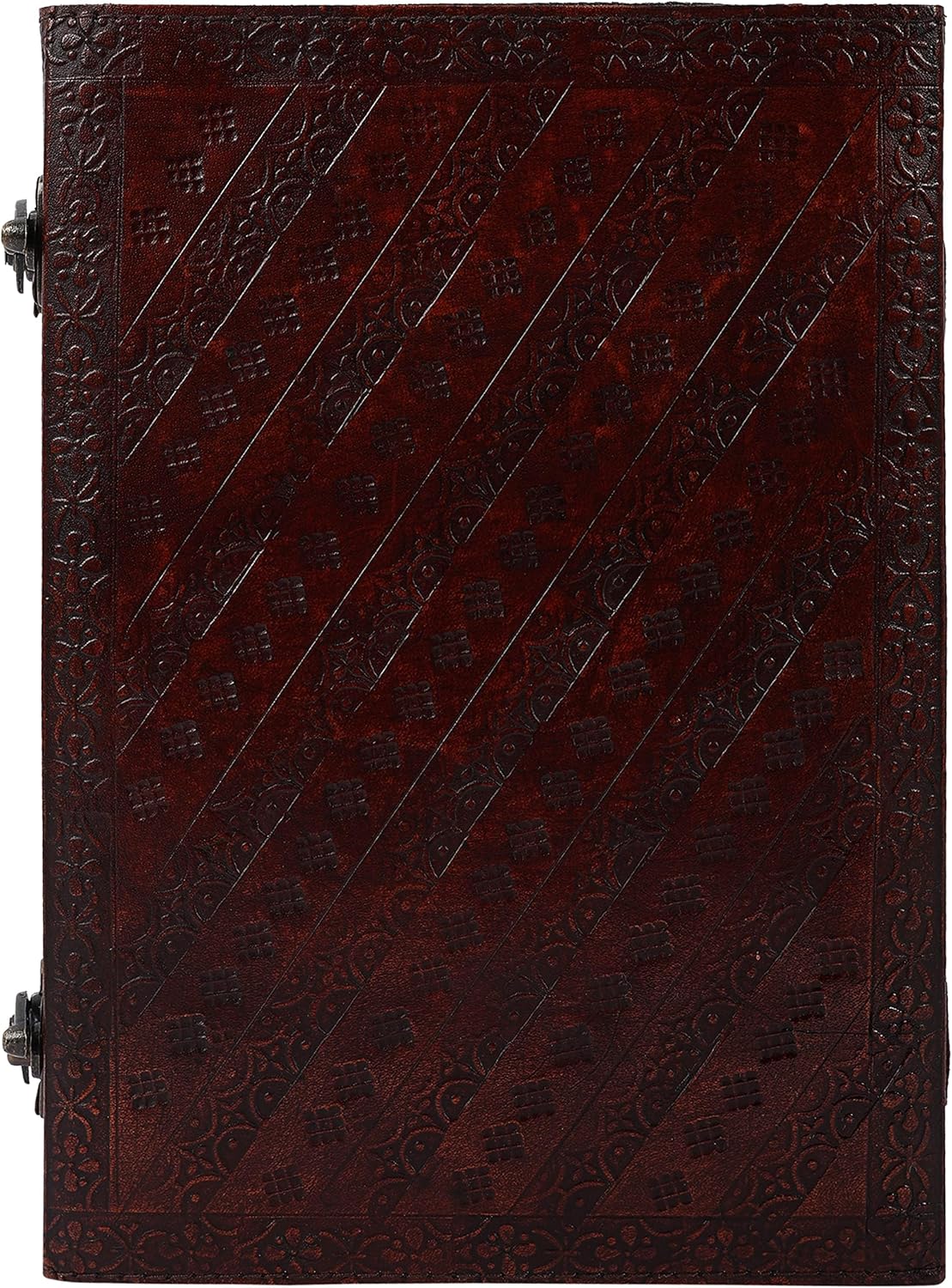OVERDOSE Hand Embossed 5 Stone Leather Journal - Handmade Antique Stone Notebook 7/10