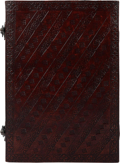 OVERDOSE Hand Embossed 5 Stone Leather Journal - Handmade Antique Stone Notebook 7/10