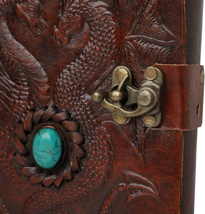 Overdose Double Dragon with Stone Leather Diary 5*7