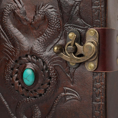 Overdose Deckle Double Dragon with Stone Leather Diary 6*8