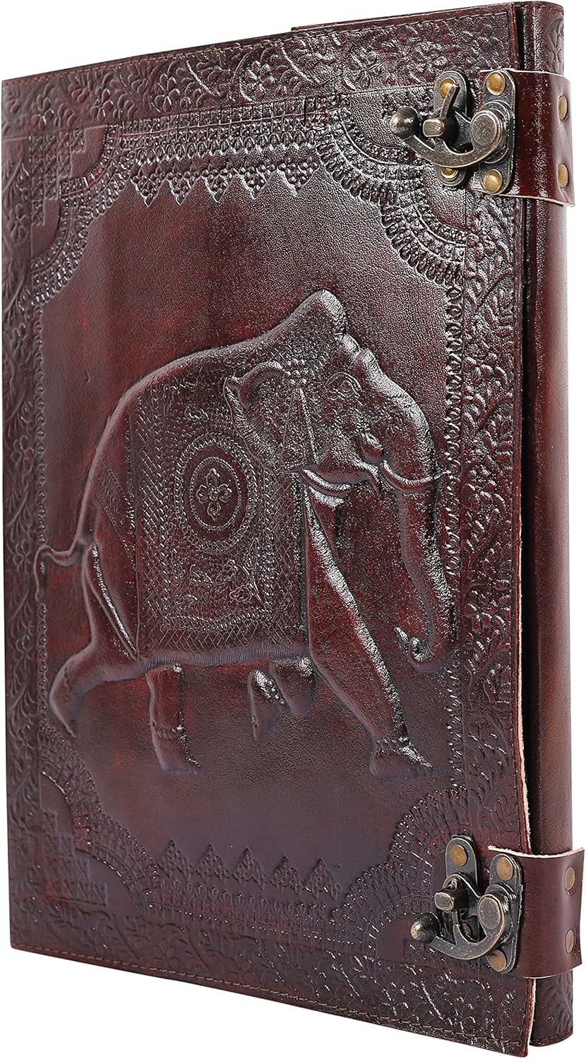 OVERDOSE Elephant Vintage Leather Journal 10/13