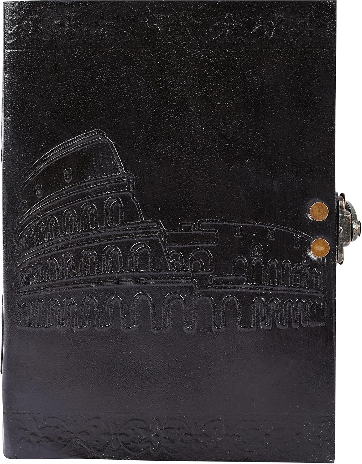 OVERDOSE Colosseum Black Leather Journal - Handmade Journal Leather 5/7