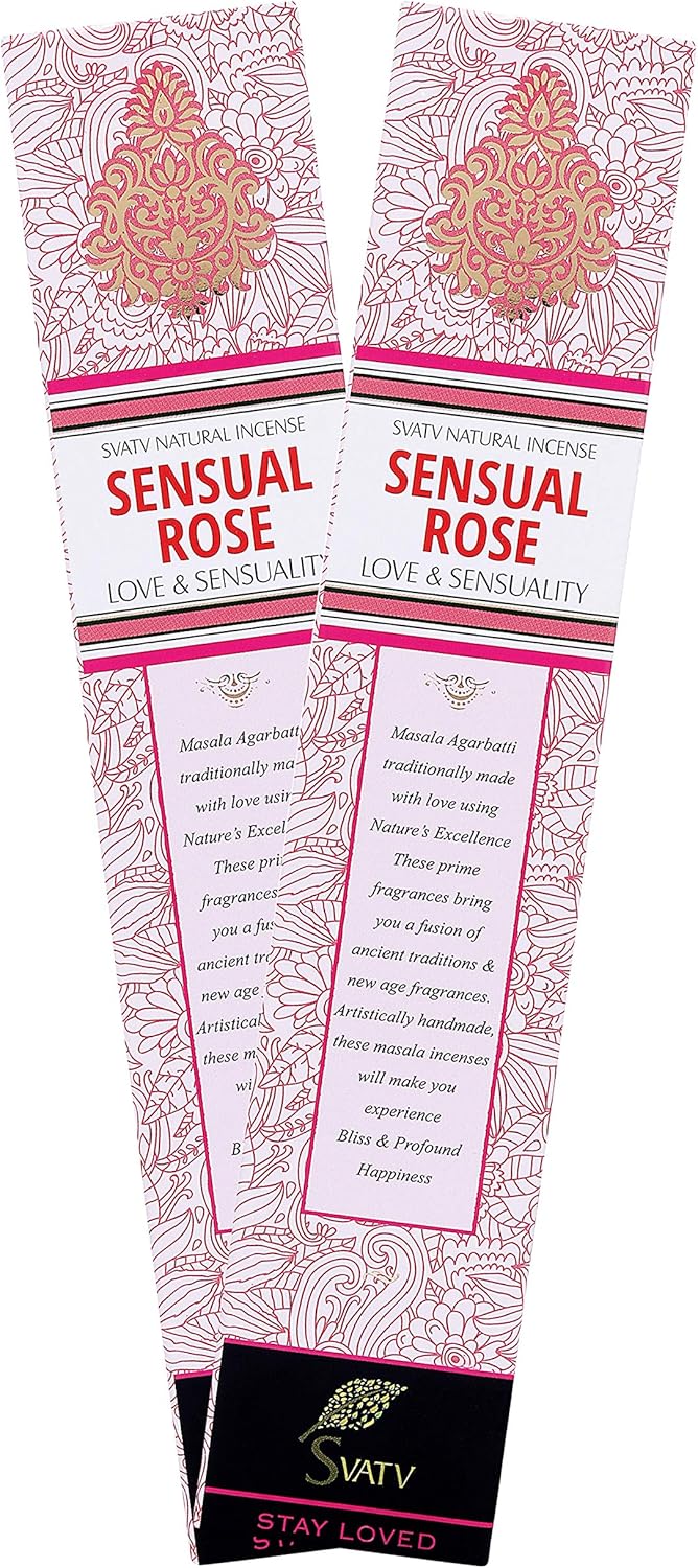 SVATV INCENSE STICK SENSUAL ROSE 15GM (PACK OF 12)