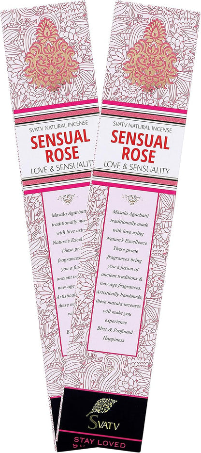 SVATV INCENSE STICK SENSUAL ROSE 15GM (PACK OF 12)