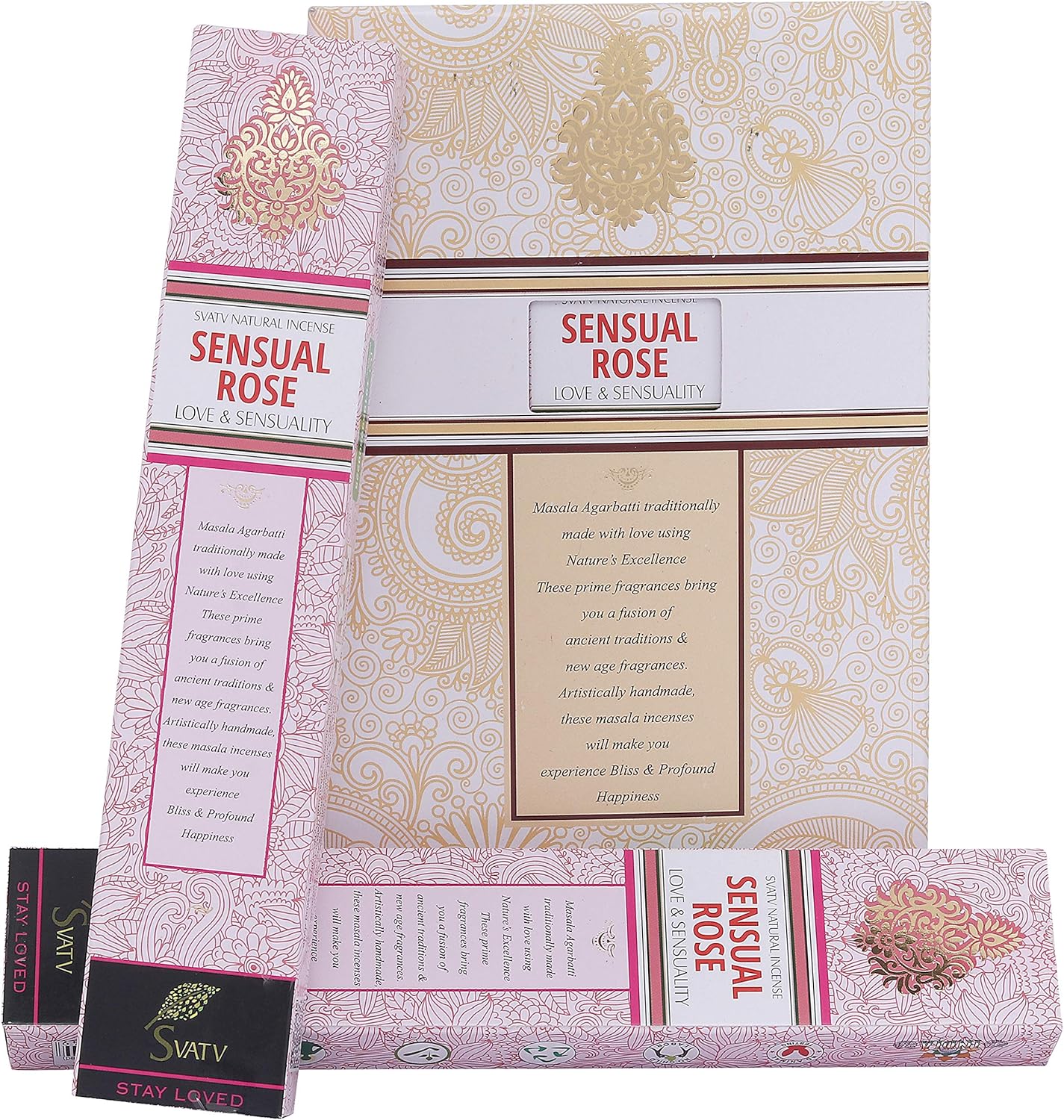 SVATV INCENSE STICK SENSUAL ROSE 15GM (PACK OF 12)