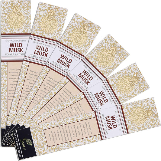 SVATV INCENSE STICK WILD MUSK 15GM (PACK OF 6)