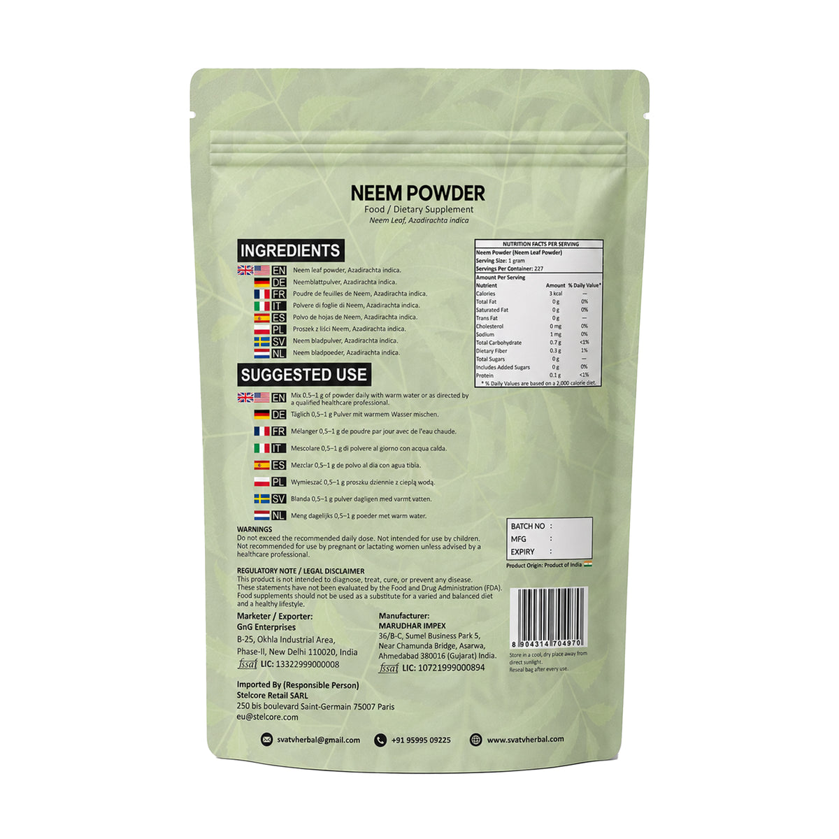 SVATV Neem Powder - 227GM