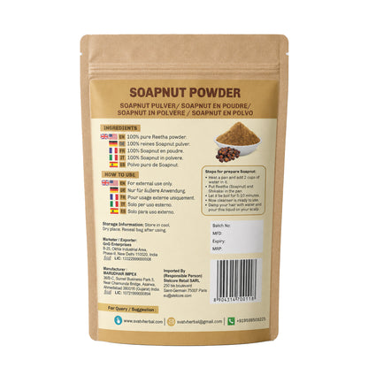 SVATV Soapnut Powder | Reetha | Aritha Powder for Hair Care 227gm (8_oZ)