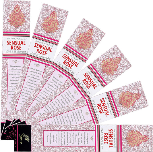 SVATV INCENSE STICK SENSUAL ROSE 15GM (PACK OF 6)