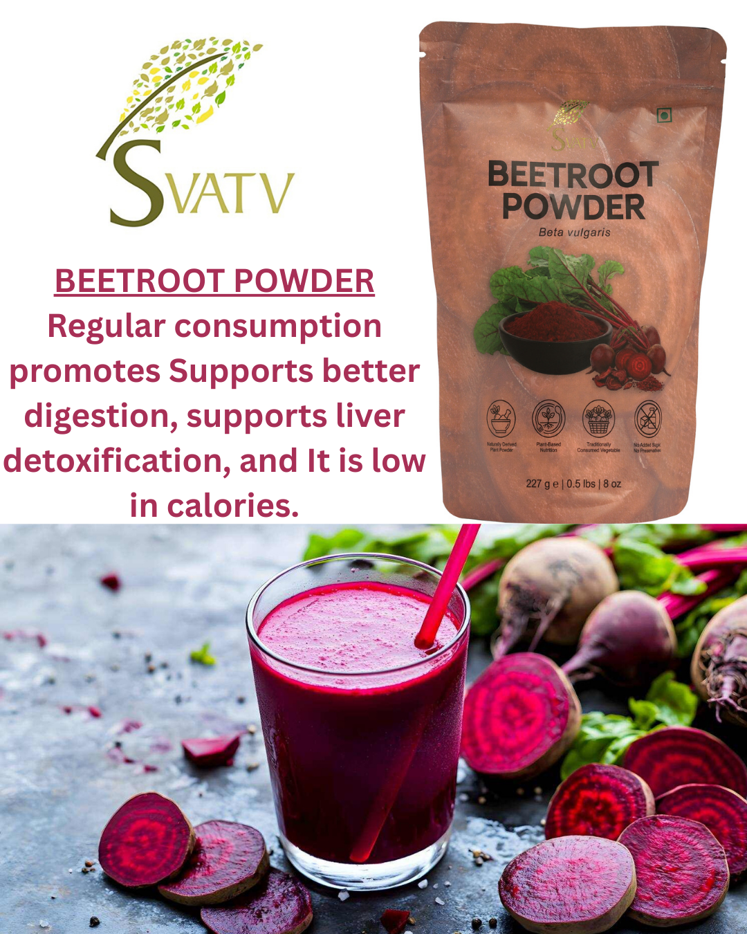 Svatv Beetroot Powder - 227GM