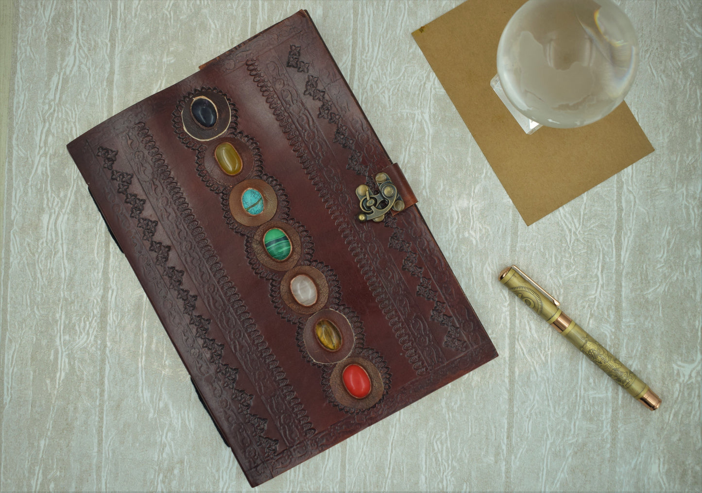 Overdose Seven Stone Leather Diary 7*10