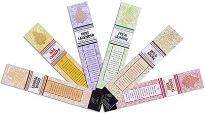 Pack of 6 SVATV Natural Hand rolled Ancient  Incense Stick with Incense. 15gm x 6