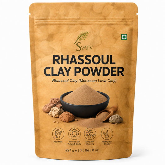 SVATV Rhassoul Clay powder | Ghassoul Clay | For Skin 227gm (8_oZ)