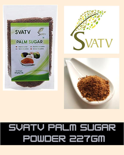SVATV Brown Palm Sugar Powder | Natural Sweetener Powder | 227gm (8_oZ)