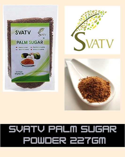 SVATV Brown Palm Sugar Powder | Natural Sweetener Powder | 227gm (8_oZ)