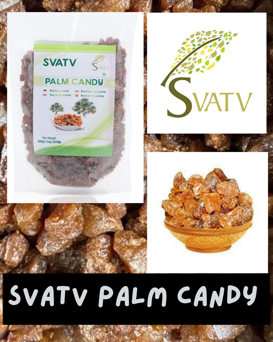 SVATV Palm Candy | Natural Sweetener Powder | 500gm (16_Oz)
