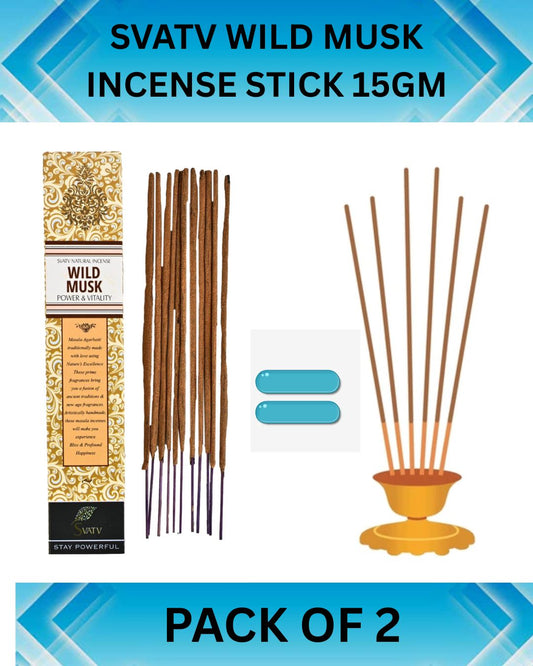 SVATV INCENSE STICK WILD MUSK 15GM (PACK OF 2)