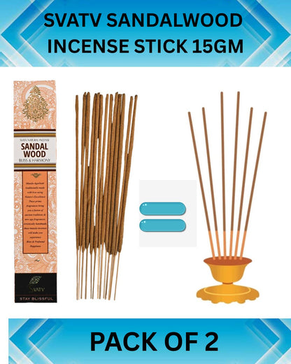 SVATV INCENSE STICK SANDALWOOD 15GM (PACK OF 2)