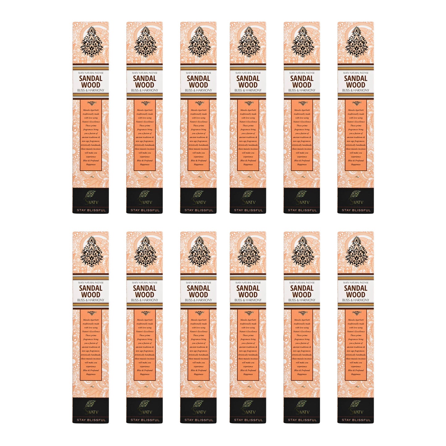SVATV INCENSE STICK SANDALWOOD 15GM (PACK OF 12)