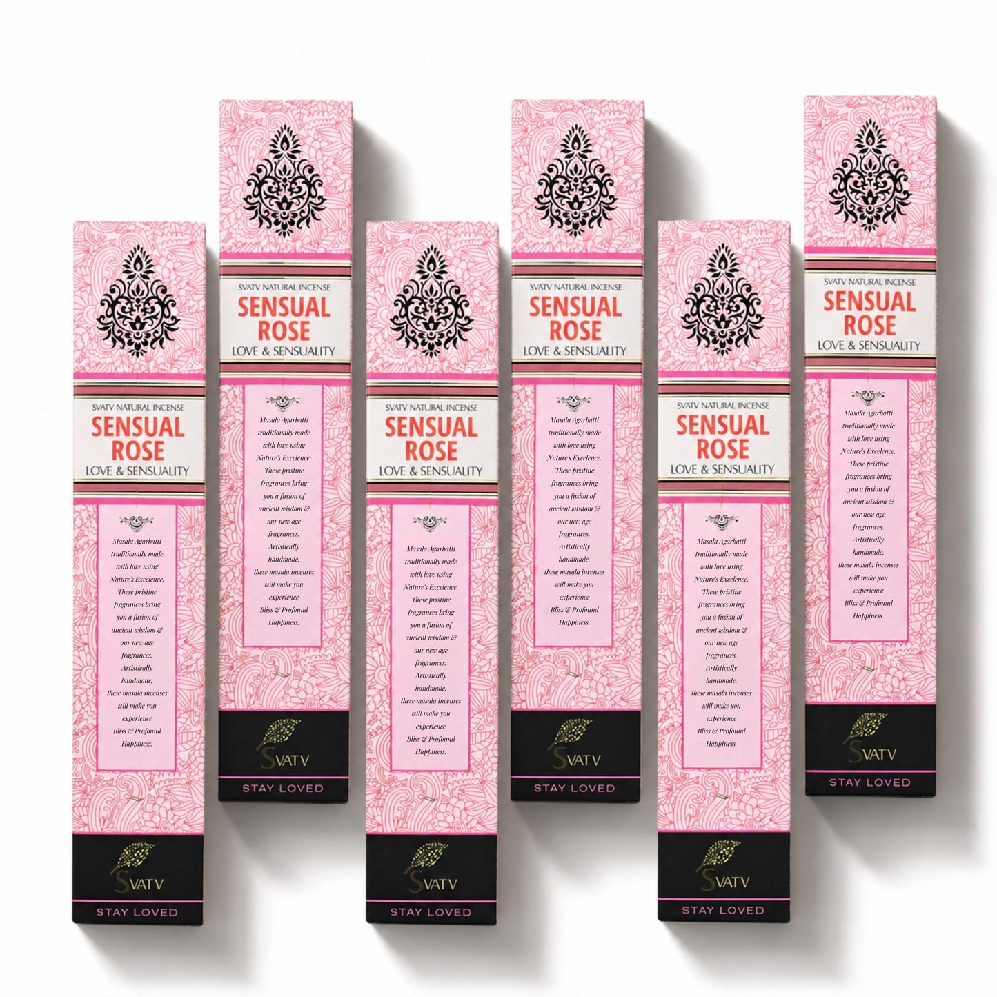 SVATV INCENSE STICK SENSUAL ROSE 15GM (PACK OF 6)