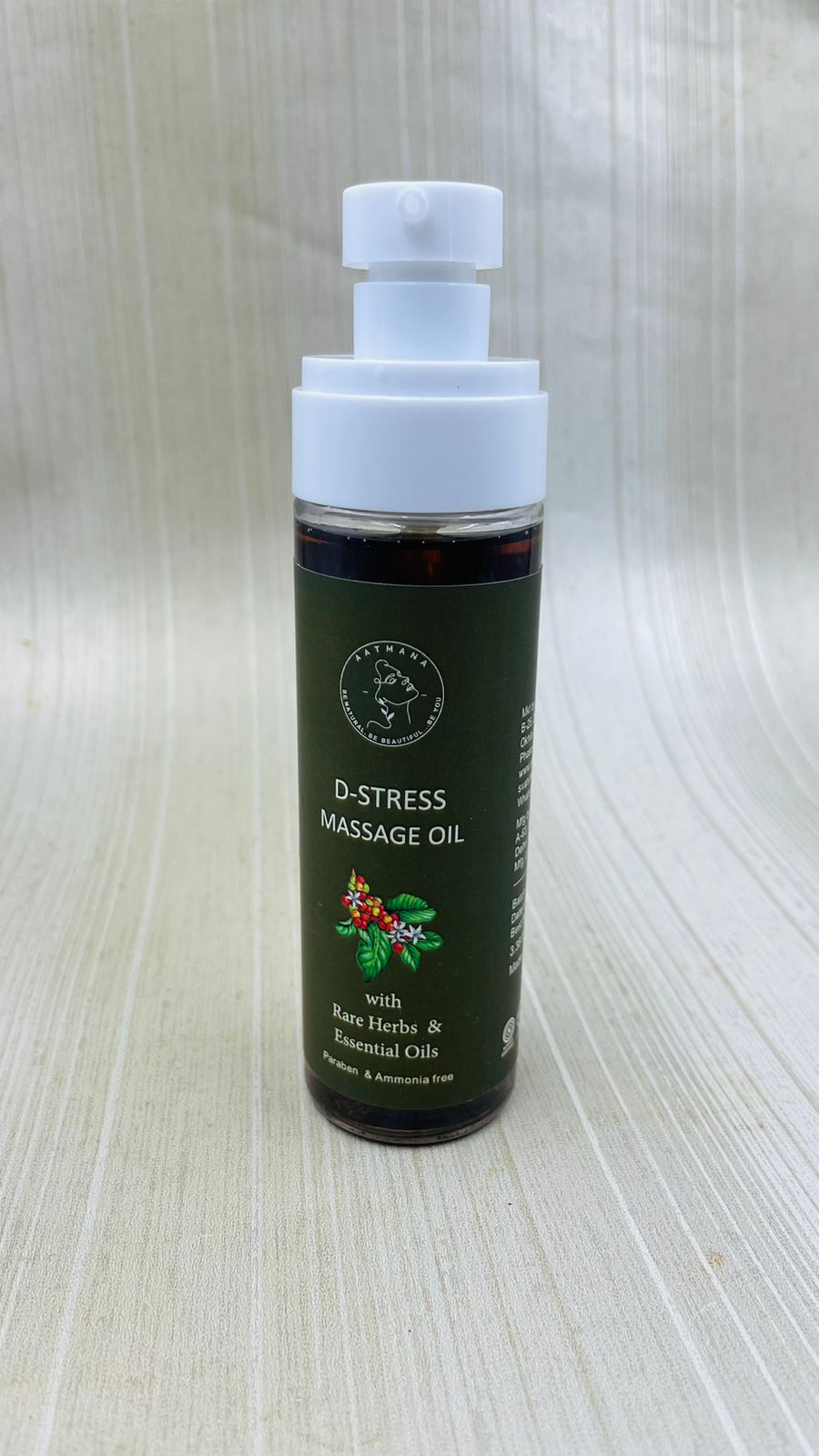 AATMANA D-Stress Massage Oil Sore Muscle Massage Oil for Body