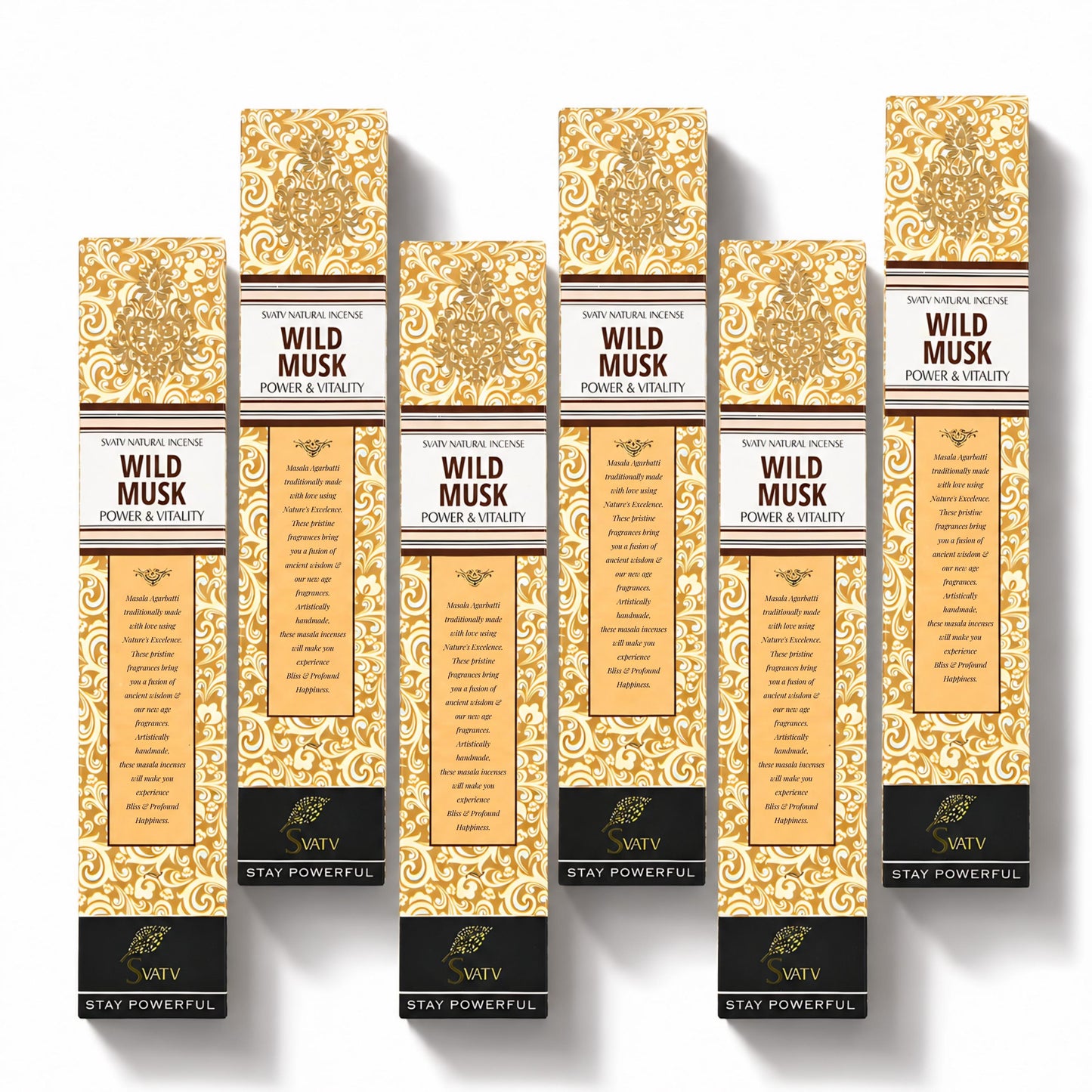 SVATV INCENSE STICK WILD MUSK 15GM (PACK OF 6)