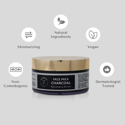 AATMANA Charcoal Face Pack 250gm For Skin Care