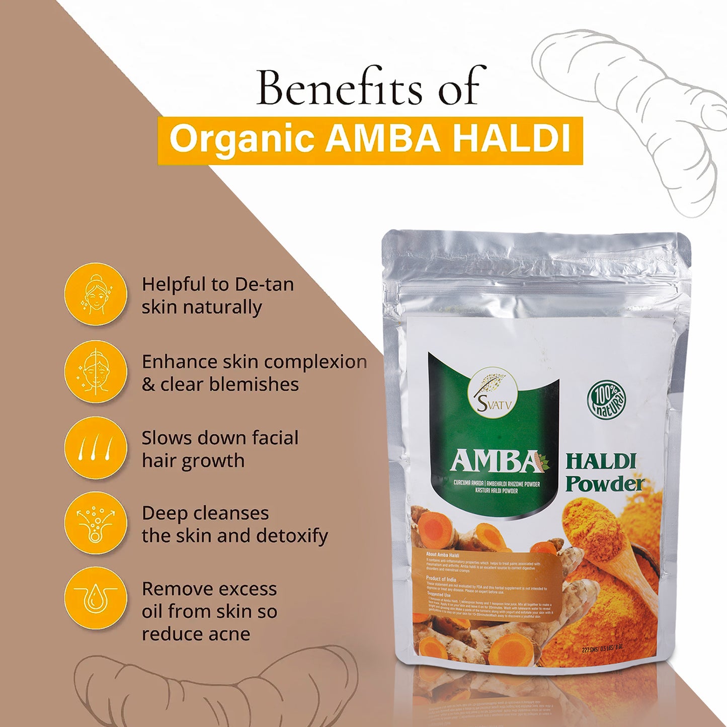 SVATV AMBA HALDI POWDER