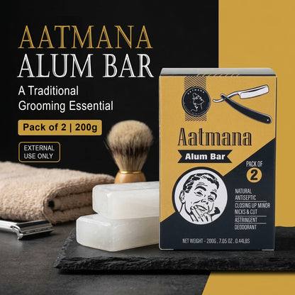 AATMANA Alum Bar Pack Of 2 100gm For Skin