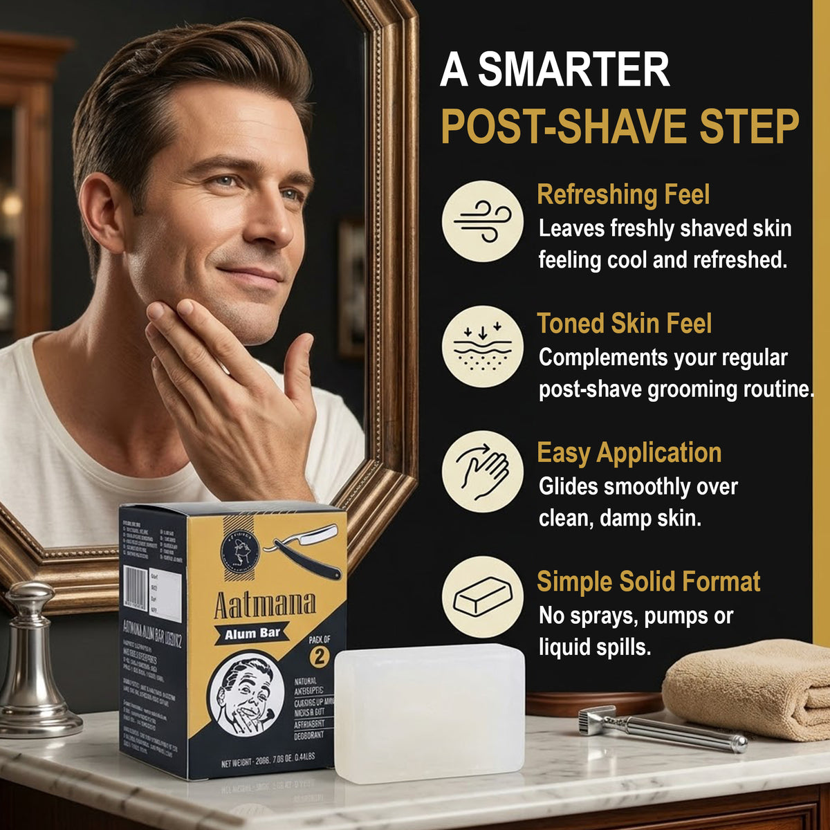 AATMANA Alum Bar Pack Of 2 100gm For Skin